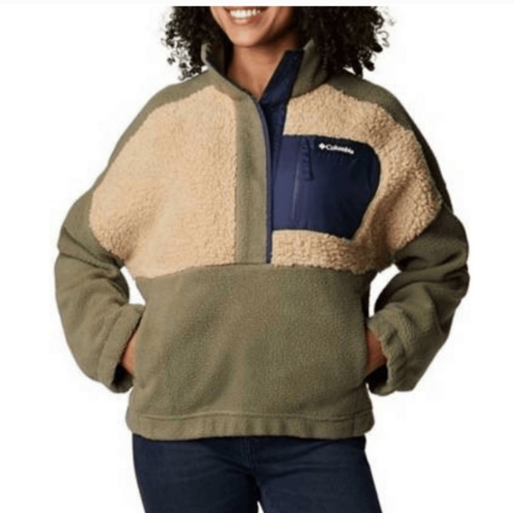 Columbia fleece sherpa pullover